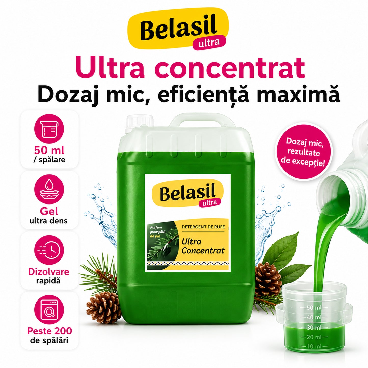 Belasil Ultra - Detergent Gel Concentrat 5-În-1