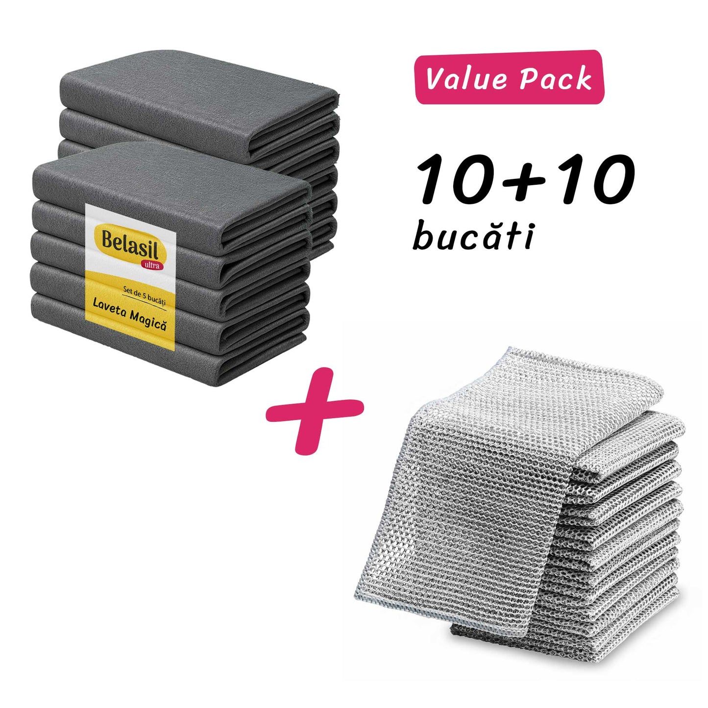 Pachet 10+10 Lavete Abrazive Belasil
